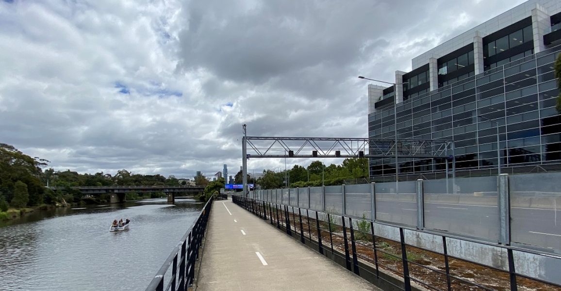 The north bank of the Yarra River