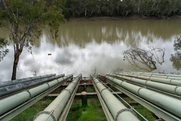 Pump station infrastructure at Boundary Bend