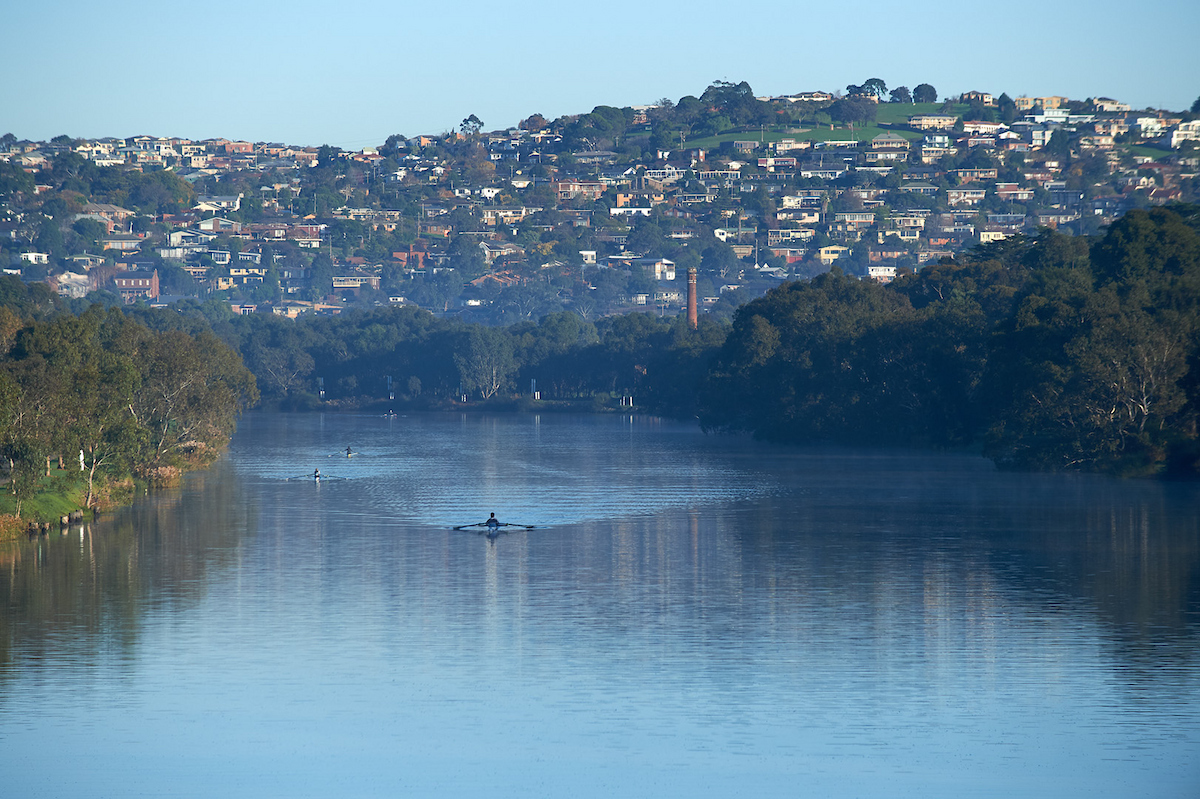 Rowers on the Barwon River at Geelong  