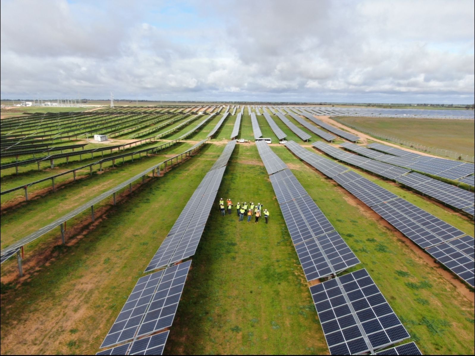 Solar panels on grass outdoors