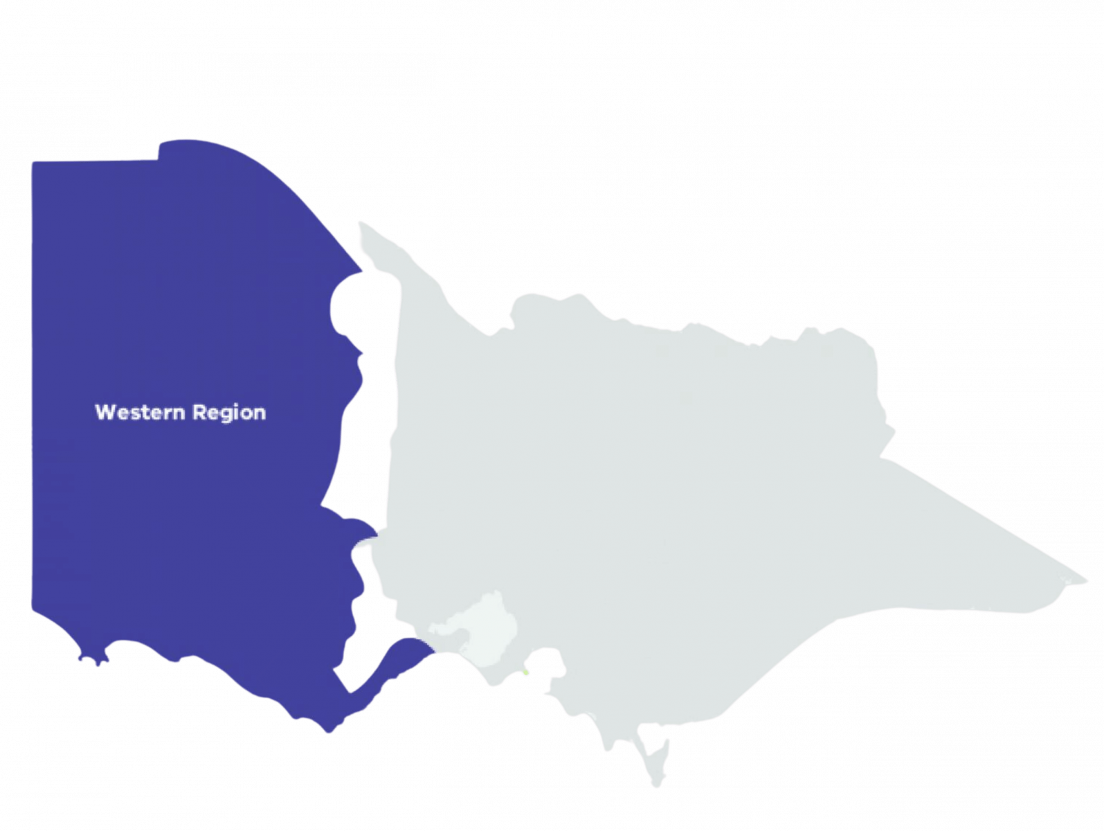 Image of state of Victoria with the western region highlighted.