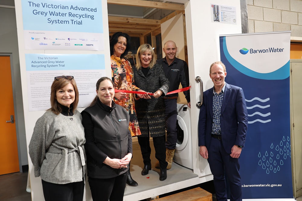 Opening of the Victorian Advanced Greywater Recycling System Trial demonstration installation at Gordon TAFE.  