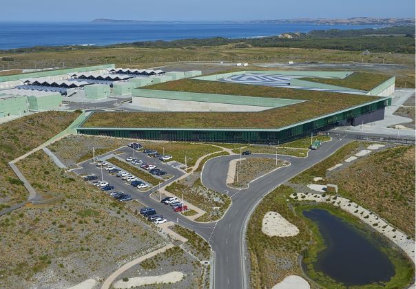 Aerial view of the desalination plant