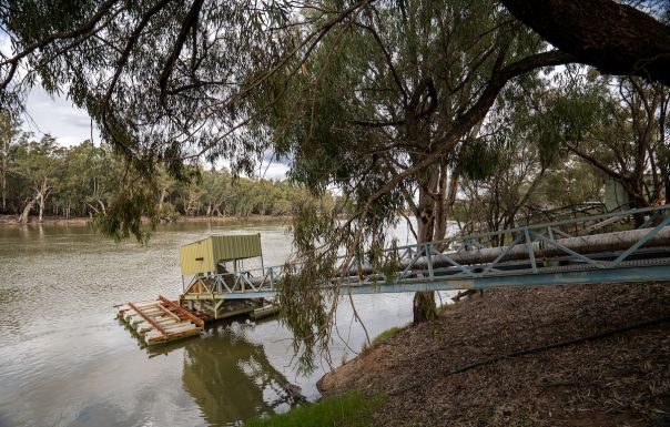 Pumping station along the Murray