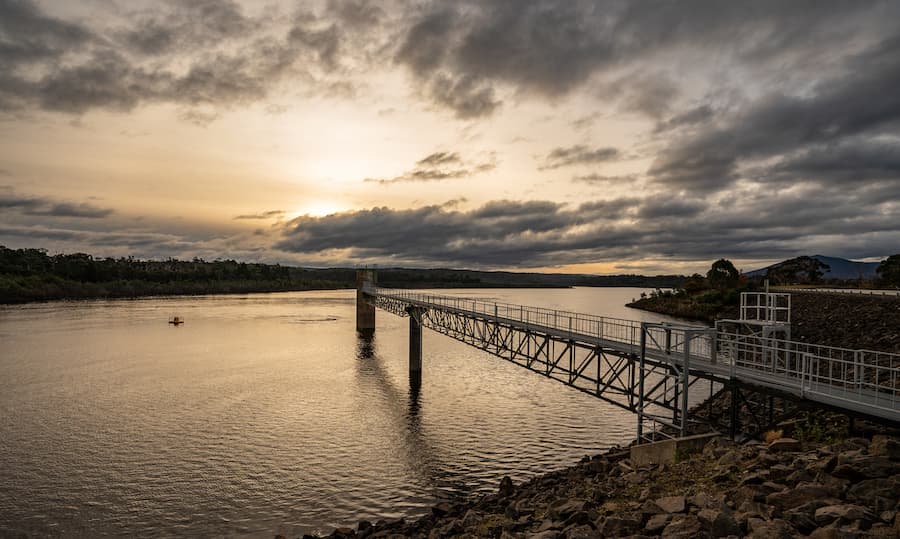 The southern tip of Rosslynne Reservoir 